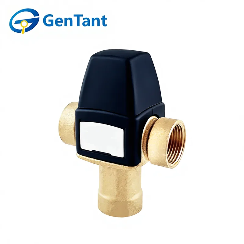 Termostatisk blandningsventil med bottenvattenutlopp